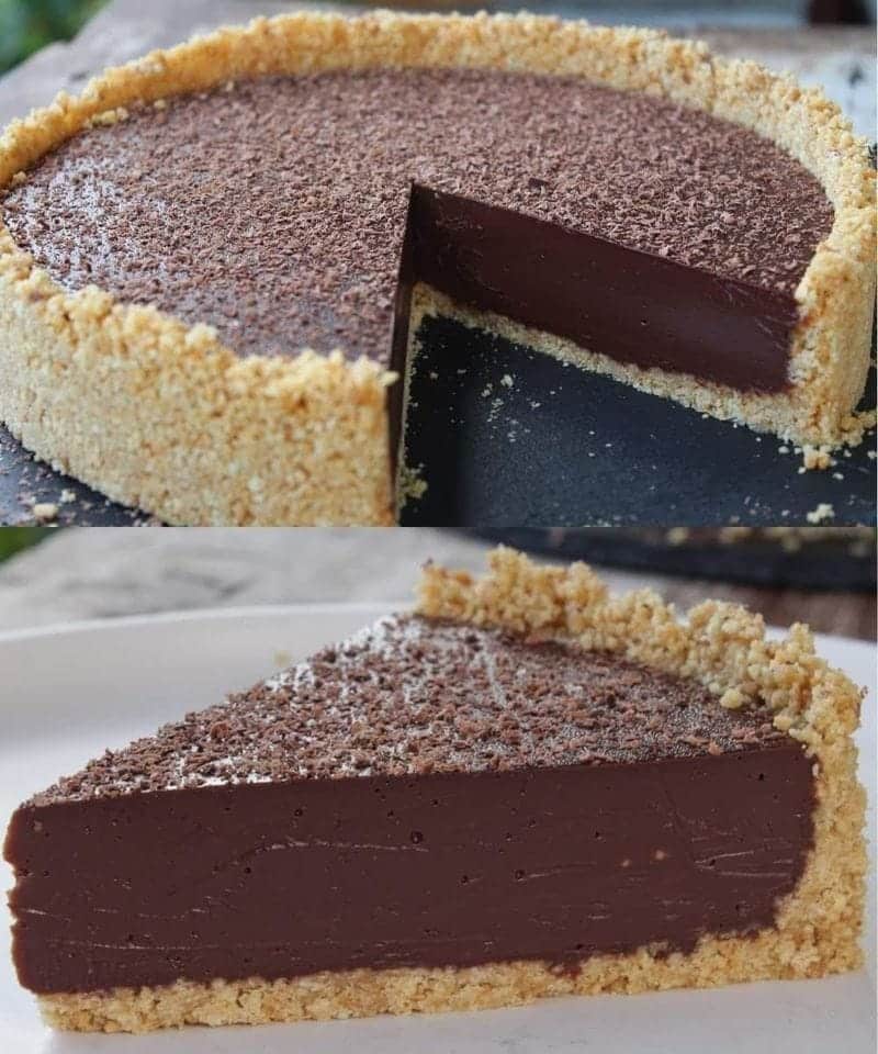 Tarte au chocolat sans four - Recettes Faciles